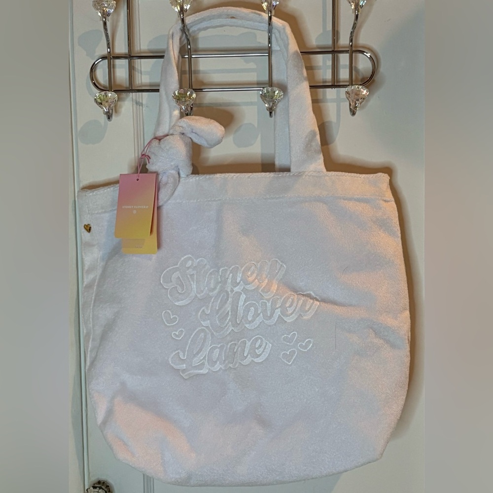 Stoney Clover Lane white tote